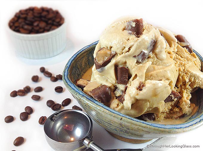 Ben & Jerry's Coffee Heath Crunch Ice Cream Through Her Looking Glass