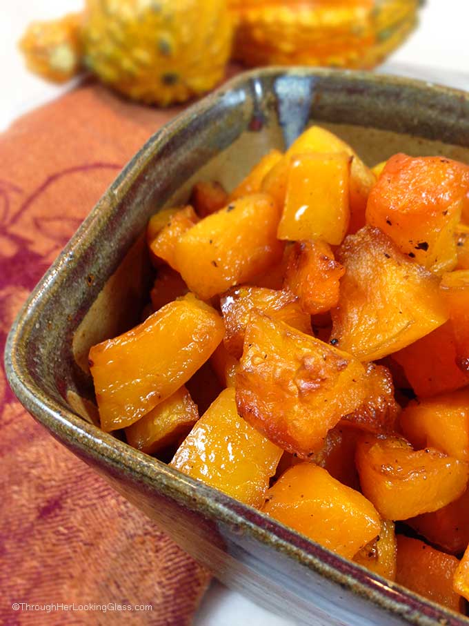 Maple Glazed Roasted Butternut Squash Through Her Looking Glass