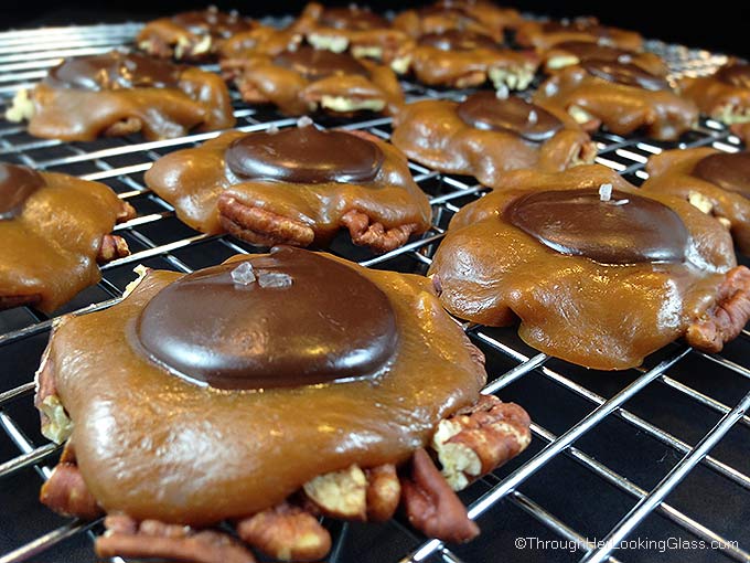 Salted Caramel Pecan Turtles Through Her Looking Glass