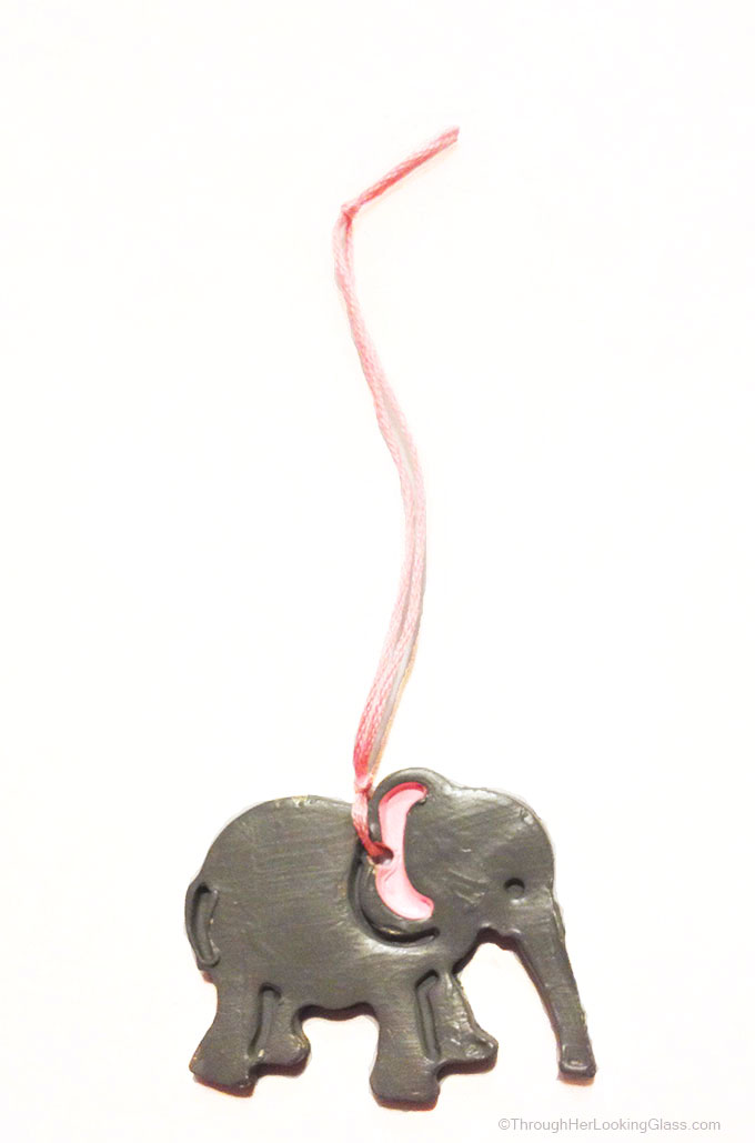 Clay Elephant Christmas Ornaments Through Her Looking Glass