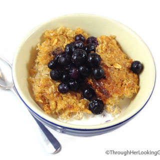 Baked Oatmeal. Quick and easy to make. Delicious oatmeal casserole. Serve with honey or maple syrup. Top with fruit or raisins. Great breakfast or brunch.