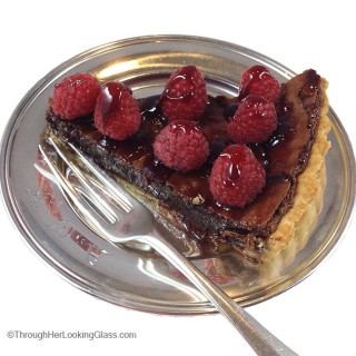 Chocolate Raspberry Tart. A stunning, elegant dessert perfect for any special occasion. The perfect ending to a wonderful meal.