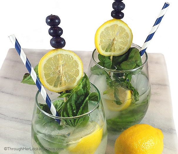 Blueberry Basil Mojito: A refreshing cocktail perfect for patio or poolside. Cointreau, Cold River Blueberry vodka and lemons mingle for the perfect mojito.