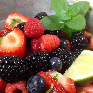 Grand Marnier Berry Salad is beautiful, refreshing and light. Perfect for picnics, potlucks and barbecues. Summer berries make a beautiful presentation.