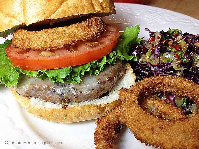 Juicy Grilled Turkey & Beef Burgers Through Her Looking Glass