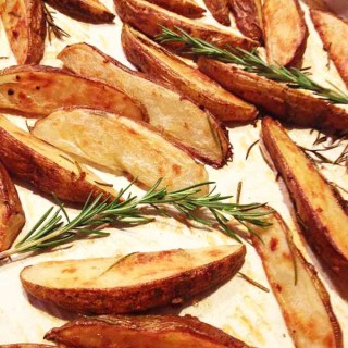 Rosemary Garlic Steak Fries. Crispy and flavorful. Tasty and easy. Inexpensive. These steak fries are hands down our favorite way to eat potatoes.