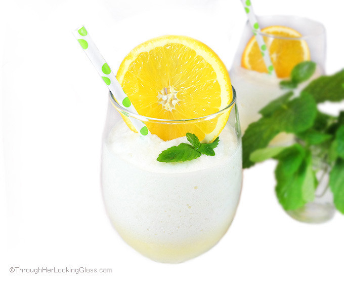 Classic Orange Julius recipe. Refreshing and light fruity refreshment for a hot summer day. Healthy recipe sweetened w/ stevia or organic agave nectar.