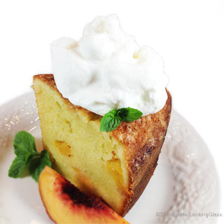 Fresh Peach Pound Cake. Ripe peaches, butter, sour cream, vanilla & almond extracts give exceptional flavor! Buttery southern peach pound cake to die for.