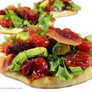 Blistered Tomato BLT Avocado Flatbread. I couldn't resist blistering the tomatoes and adding chopped avocado to this flatbread. The results were phenomenal.