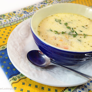 Simon Pearce Vermont Cheddar Soup: cheddar cheese, thyme, carrots, onions, celery, butter, garlic. Creamy cheddar soup recipe from Simon Pearce Restaurant.