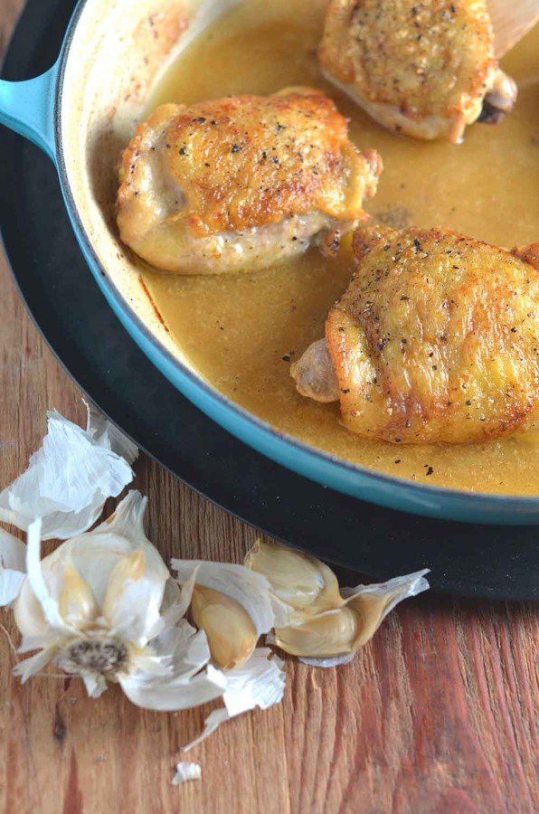 Garlic Chicken Thighs - Through Her Looking Glass