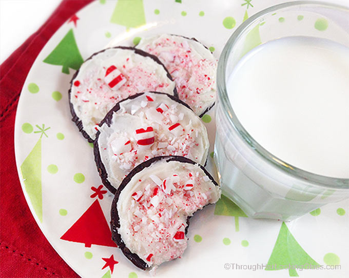 No Bake Peppermint Bark Cookies. A simple cookie for the holidays similar to peppermint bark but with a chocolate cookie crunch for all the Peppermint Bark lovers.