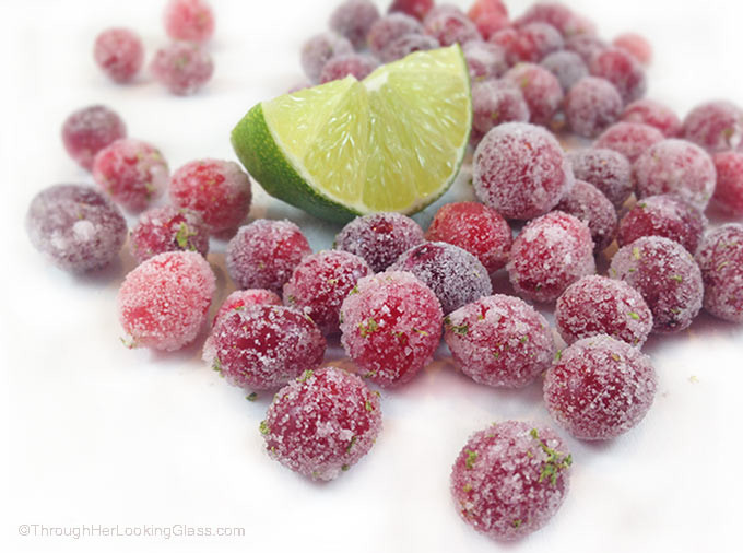 Lime Sugared Cranberries: gourmet snacking, gift baskets, garnishing cheesecake, ice-cream & holiday drinks. Cheese boards & appetizers. They "pop" in your mouth: sweet & mouth-puckeringly tart.