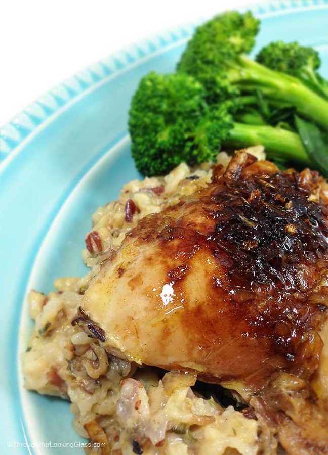 Easy Chicken Thigh & Wild Rice Bake Through Her Looking Glass