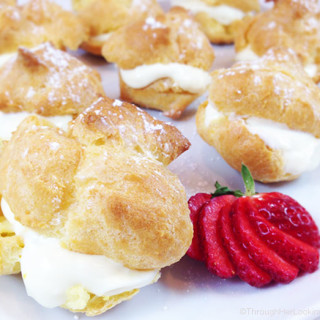 Lemon Filled Cream Puffs are a light and puffy dessert, perfect for spring baby or wedding showers, even Easter. Beautiful presentation and so easy to make!