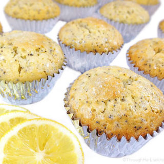 Bakery Lemon and Poppy Seed Muffins are tender, caky bakery-style muffins with cracked & sugary crunchy tops. W/vanilla & almond extracts and lemon zest.