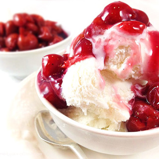 Classic Red Tart Cherry Compote is a delicious homemade cherry sauce made from tart cherries. Use on ice cream, cake, yogurt, ham, pork. Or by the spoonful!
