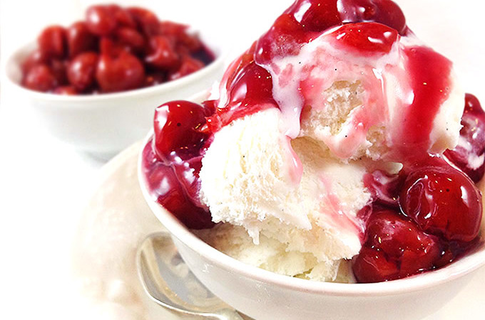 Classic Red Tart Cherry Compote is a delicious homemade cherry sauce made from tart cherries. Use on ice cream, cake, yogurt, ham, pork. Or by the spoonful!