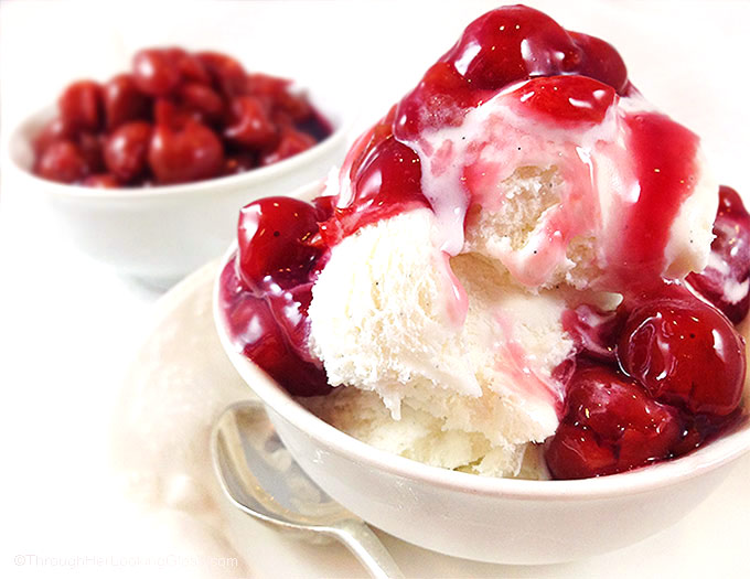 Classic Red Tart Cherry Compote Through Her Looking Glass