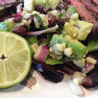 This sweet avocado lime black bean dip disappears faster than I can make it, so I always make a double batch for parties!