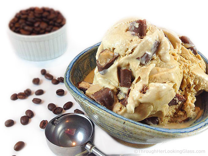 Ben & Jerry's Coffee Heath Bar Crunch Ice Cream. Creamy, strong coffee ice cream studded with crunchy Heath Bar chunks. Definitely a match made in heaven.