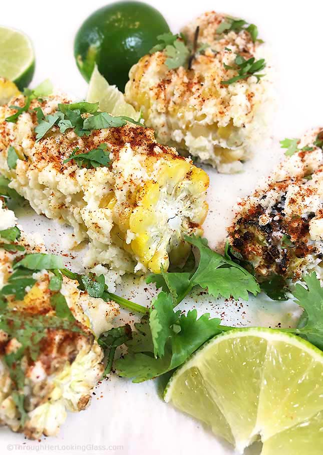 Charred Mexican Street Corn Recipe - Through Her Looking Glass