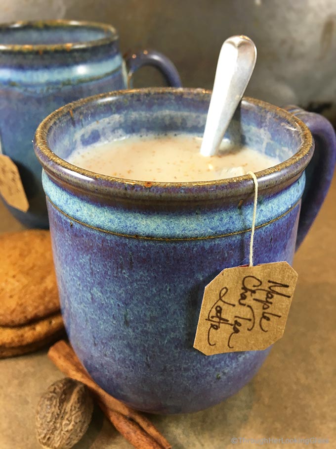 Maple Chai Tea Latte is a spicy, comforting hot drink for chilly winter days. Chai tea leaves are steeped in milk with pure vanilla & maple syrup!