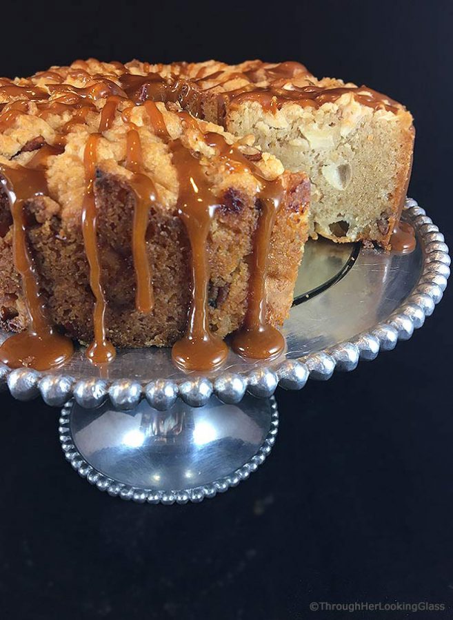 Salted Caramel Apple Cake Through Her Looking Glass