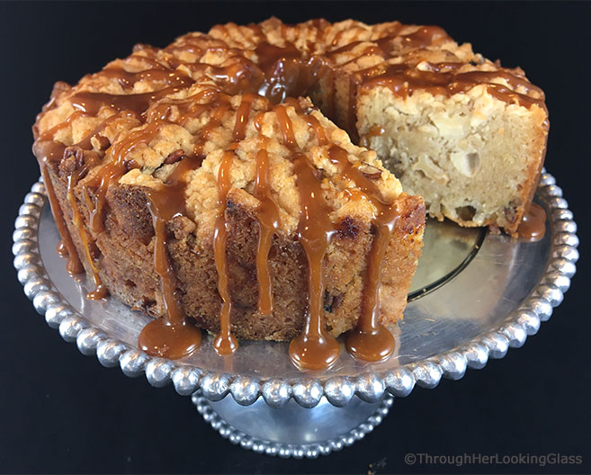 This moist made-from-scratch Salted Caramel Apple Cake is packed with fresh apples and real ingredients. You'll be surprised how easy it is to make.