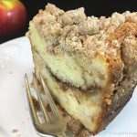 Tender Cinnamon Streusel Apple Coffee Cake: your new favorite sour cream coffee cake. Packed with apples, cinnamon filling & a crumbly cinnamon streusel.