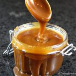 Homemade Salted Caramel Sauce: easy to make & just four ingredients. A drizzle of this velvety smooth salted caramel sauce elevates any dessert to stardom.