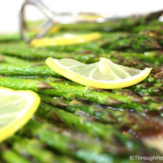 Lemony Garlic Roasted Asparagus: You'll love this zippy new twist on asparagus. Fresh asparagus is oven-roasted 'til tender, basted with olive oil, garlic, fresh lemons and lemon zest. Perfection!