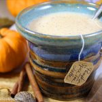 Maple Pumpkin Spice Tea Latte: wrap your hands around this warm, comforting mug in the cooler months. Rich, creamy, and sweetened with pure maple syrup.