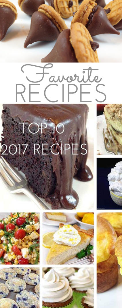 Here are the top ten favorite reader recipes of 2017! No surprise, lots of desserts and baked goods topped the list. And for the third year in a row, the Famous Brick Street Chocolate Cake came in at #1.