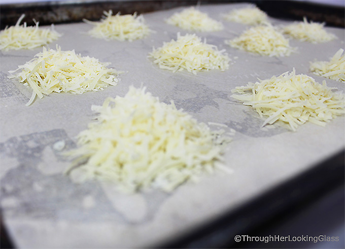 Salty, crispy, low carb and addictive: Easy Gourmet Baked Parmesan Cheese Crisps. You'll love these easy to make oven baked cheese crisps.