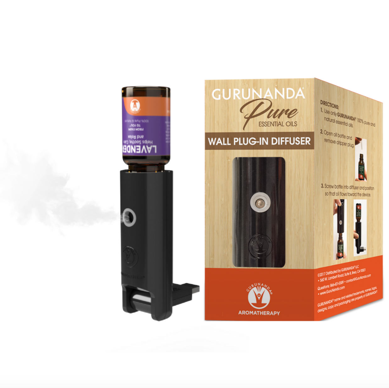 Gurunanda Pure Essential Oils Wall plug-in diffuser