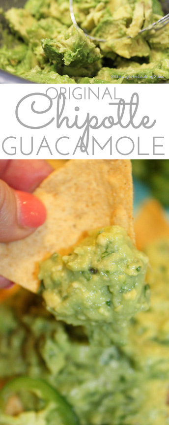 If you're a guac lover hankering for the addictive Original Chipotle Guacamole Recipe, the search is over! Creamy, mildly spicy guacamole is made with the freshest ingredients: ripe avocado, minced jalapeño and red onion, fresh squeezed lime juice and chopped cilantro.