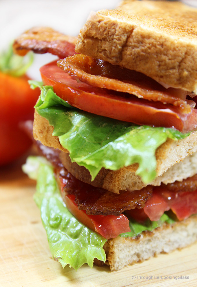 Today we're making the terrific Classic BLT Sandwich! Lightly toasted sandwich bread is layered with thick sliced garden-ripe tomatoes, fresh lettuce leaves and crisp bacon.