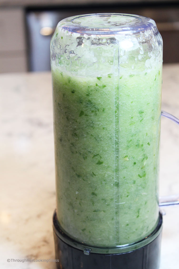 Mint Infused Cucumber Lemonade is a refreshing cold, all natural drink on a hot day. Sweet lemonade combines with fresh cucumber juice and muddled mint and is delicious iced! Refreshing cold sip for a hot summer's day.