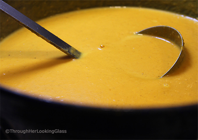 Maple Pumpkin Bisque: creamy, flavorful pumpkin soup lightly sweetened with pure maple syrup. Perfect appetizer or main for fall and winter. You'll love this easy seasonal bisque made with canned pumpkin.