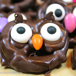 Salty and sweet, Chocolate Pretzel Owl Candy is fun for kids of all ages. Dunk snacking pretzels in chocolate for irresistibly crunchy party snacks.