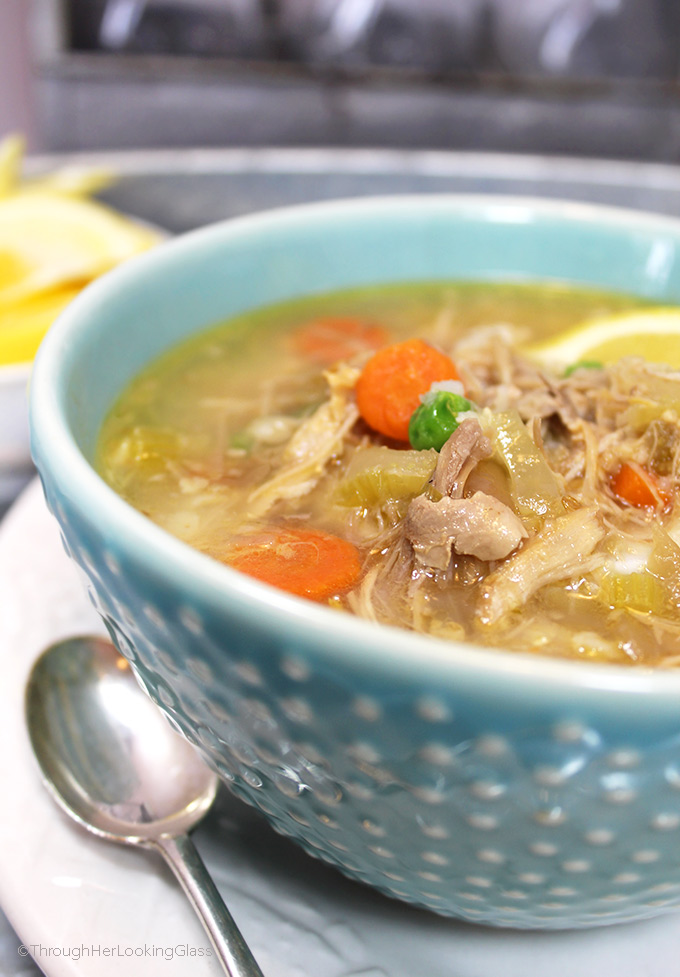 How to make Homemade Turkey Soup - Through Her Looking Glass