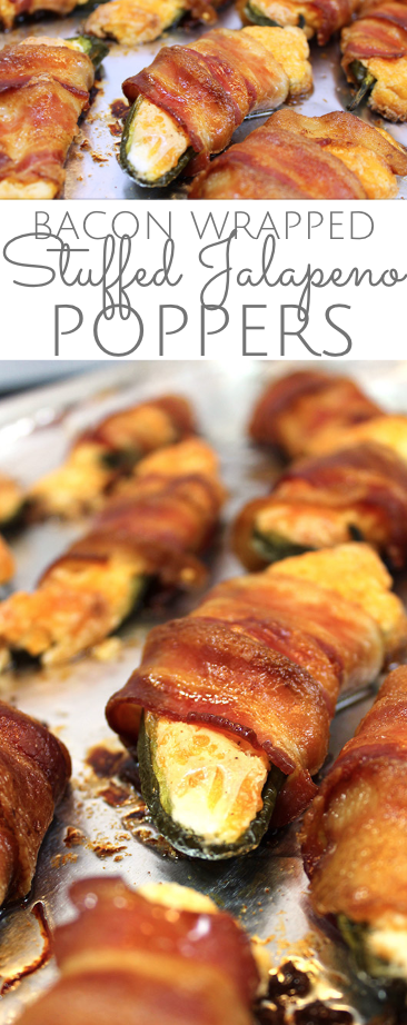 Crispy, cheesy and oh so addictive! Bacon Wrapped Stuffed Jalapeños are the most coveted game day appetizer on the planet. Fresh jalapeños are stuffed with a cream cheese cheddar mixture, then wrapped with bacon.